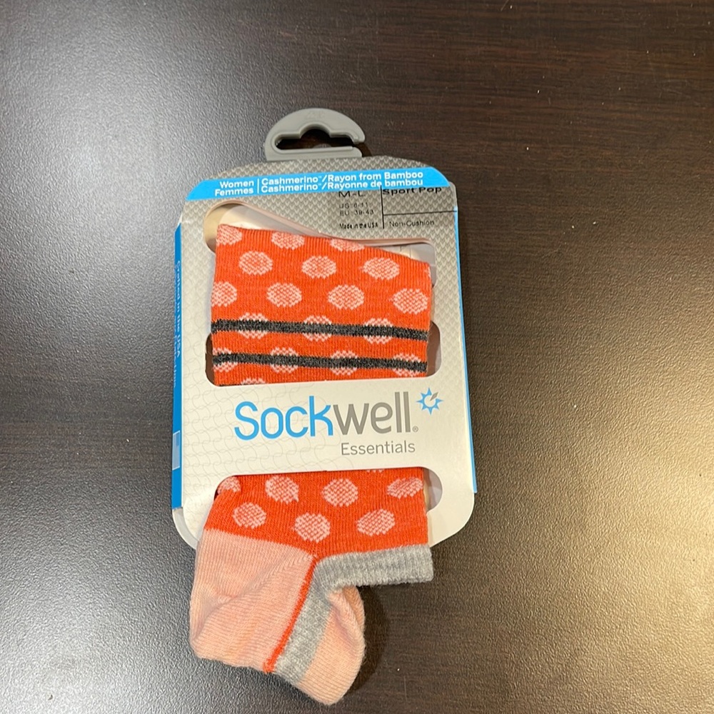Sockwell Sport Pop women’s merino socks in guava - two sizes available